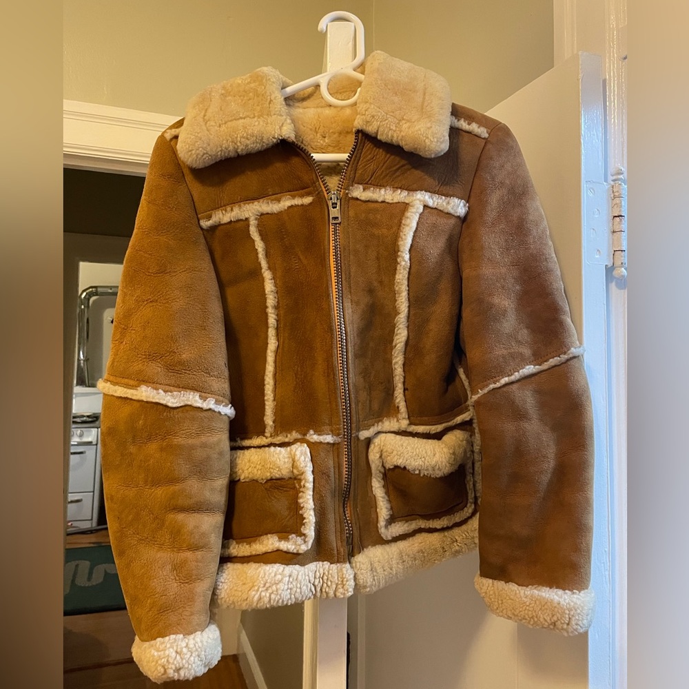 Small genuine shearling jacket